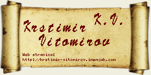 Krstimir Vitomirov vizit kartica